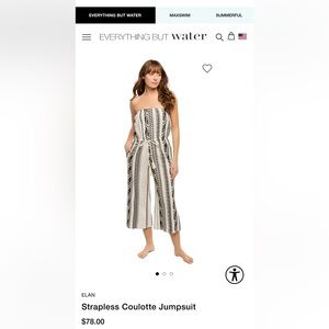 Elan Strapless Coulotte Jumpsuit